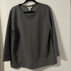 LOFT 3/4 sleeve, pullover sweatshirt Terry top size L